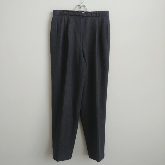 Vintage Liz Claiborne 100% wool grey pants Vintage 16 run Small - Picture 2 of 15